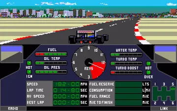 Nigel Mansell's Grand Prix screen shot game playing